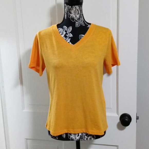 🆕️ 🌞Eileen Fisher🌞 - Mango S/S V-Neck Tee - Picture 1 of 7
